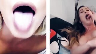 MummysGirls.com - MILF and stepdaughter's online shaved pussy rubbing show