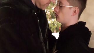 Nasty Jonathan Maze unzips his stepdads fly and starts devouring it