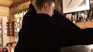 Nasty Jonathan Maze unzips his stepdads fly and starts devouring it