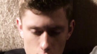 Nasty Jonathan Maze unzips his stepdads fly and starts devouring it