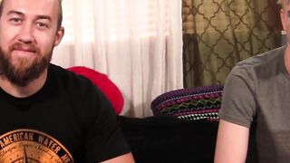 Hunk hottie John Powers oiled and sensually jacked off by Oliver Tucker