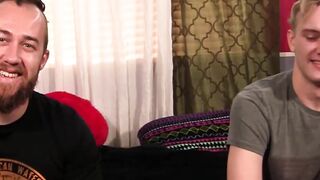 Hunk hottie John Powers oiled and sensually jacked off by Oliver Tucker