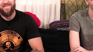 Hunk hottie John Powers oiled and sensually jacked off by Oliver Tucker