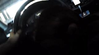 Vehicle riding with oral sex from red haired teens