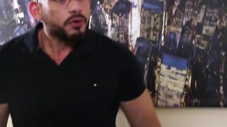 DaddiesPorno.com - Gay twink Rob Quin makes his stepdad proud by offering his hairy a