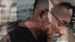 DaddiesPorno.com - Gay twink Rob Quin makes his stepdad proud by offering his hairy a