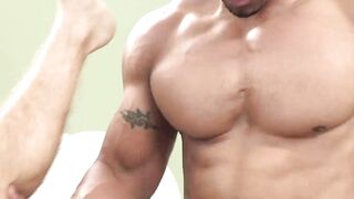 Muscular Robert Axel punished brunette Christian Taylor in a rough anal fucking