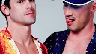 Muscular Hunks Derek Kage and Devin Franco displayed their mouthwatering abs in a pho