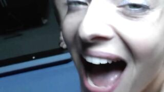 Inseminated inside the mouth of a German 18 year old during a gang bang