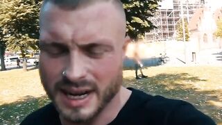 Fitness skank with tattoo dates stranger for sex