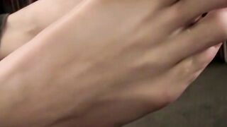 Sporty guy Tommy jacks off his cock while his toes are curling out of pleasure