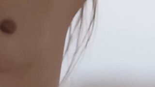 Lovely brunette cutie Demi Fray loves to tease herself in the kitchen