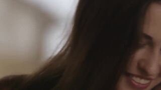 Lovely brunette cutie Demi Fray loves to tease herself in the kitchen
