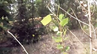 Thin red haired has public sex meetings into the forest