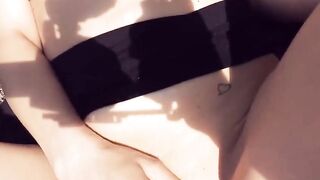 Thin red haired has public sex meetings into the forest