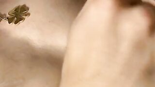 Tattooed dude ejaculating and smoking fun til he cums