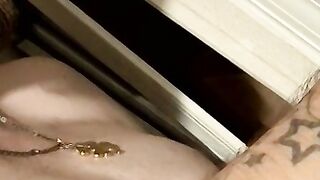 Tattooed dude ejaculating and smoking fun til he cums