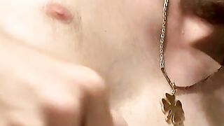 Tattooed dude ejaculating and smoking fun til he cums