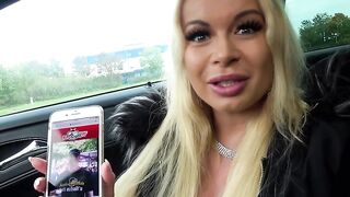 Little blonde meets huge man to banged