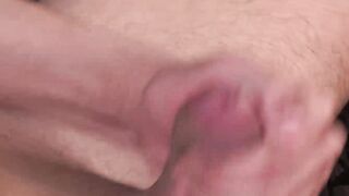 Hot teenager Mel Lance jerks off during hot dildo anal play