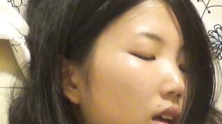Japanese teen fingers herself while playing with nipples