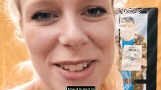 Petite young woman picked up for a pounded met