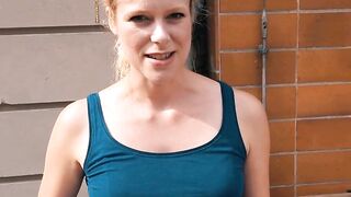 Petite young woman picked up for a pounded met