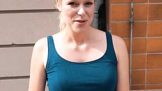 Petite young woman picked up for a pounded met