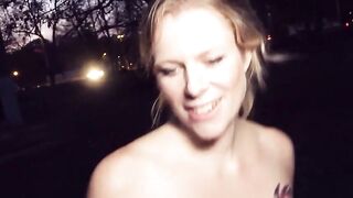 Nude blonde Claudia Swea seduces stranger