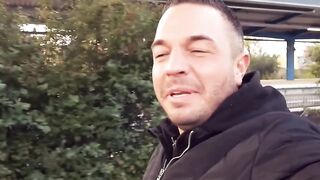 Outdoors sex met with blonde glasses snake