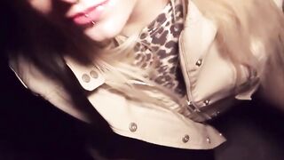 Outdoors sex met with blonde glasses snake