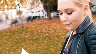 Young woman into nylons recorded on a real blind date