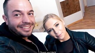 Young woman into nylons recorded on a real blind date