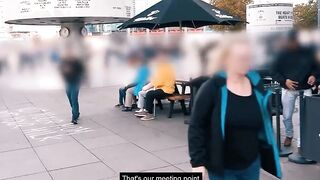 Blonde mom picked up into outdoor by Casanova