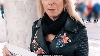 Blonde mom picked up into outdoor by Casanova