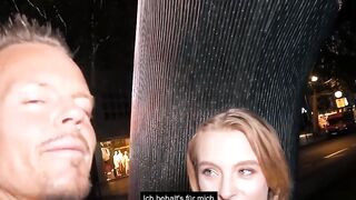 Sweet exchange college girl meets man to screwed