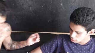 LatinoJuice.com - My tatted boyfriend Kendro runs his mouth up and down to lean Aquil