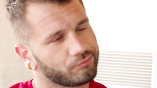 Handsome guy getting pounded while he sucks big cock