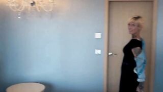 Inked blonde recorded at a real sex seen