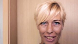 Inked blonde recorded at a real sex seen