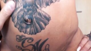 Inked blonde recorded at a real sex seen
