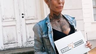 Inked blonde recorded at a real sex seen