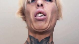 Inked blonde recorded at a real sex seen