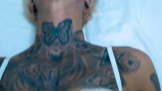 Inked blonde recorded at a real sex seen