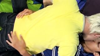 Young gays analfuck hardcore after long sloppy oral foreplay