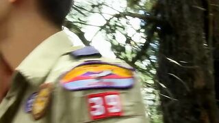 Sweet twinks who are park rangers fuck raw in the woods