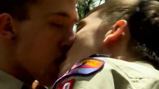 Sweet twinks who are park rangers fuck raw in the woods