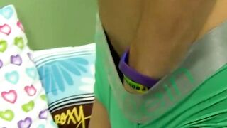 After the interview a young gay man dildos his tight ass and walks out