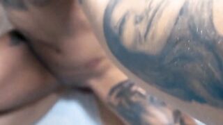 Inked fitness performer prepared to banged!