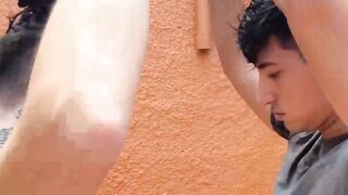 Latino jock who used to be straight becomes gay and beats a stranger bareback